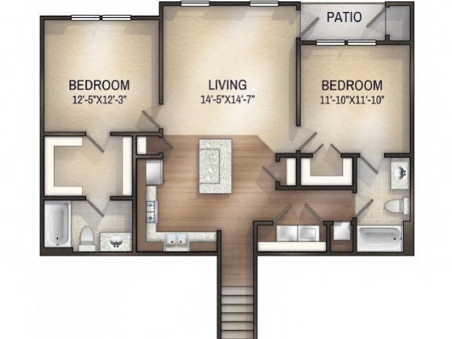 Moroccan II Unfurnished Floor Plan Moroccan II Unfurnished Floor Plan at Tattersall Chesapeake, Virginia
